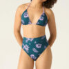 maillot de bain menstruel taille haute Modibodi avec motif floral